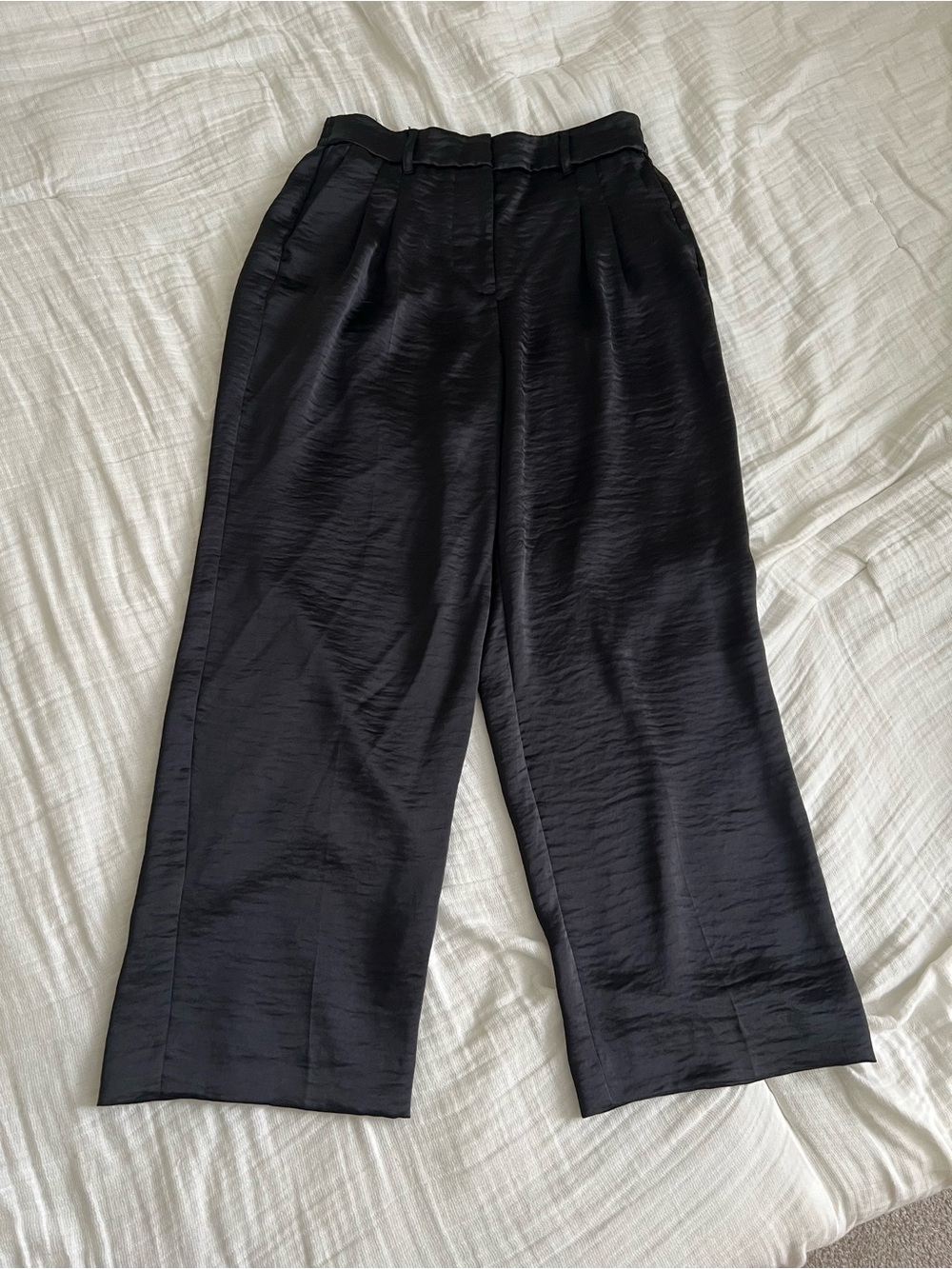 Simply Vera Vera Wang Black Wide-Leg Satin-Look Pants